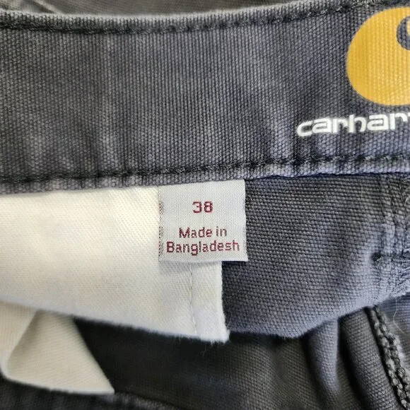 Carhartt Relaxed Fit Gray Casual Grunge Workwear Cargo Shorts Size 38 103542 - Picture 4 of 16